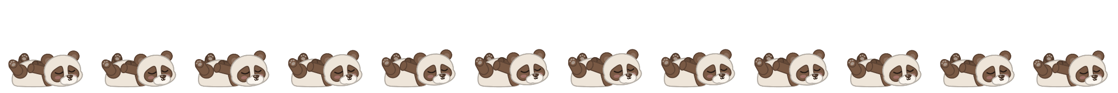 A brown panda fast asleep